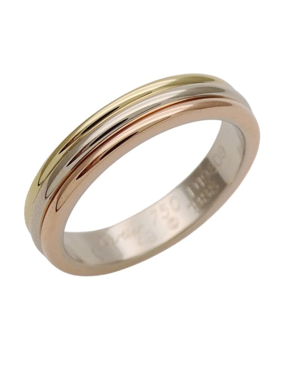 Cartier Ring Vendome Yellow Gold Pink White 49 Three